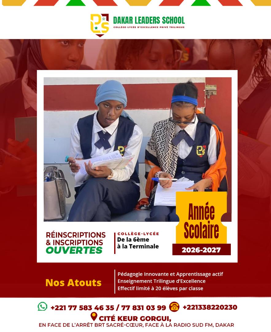 Inscriptions Dakar Leaders School