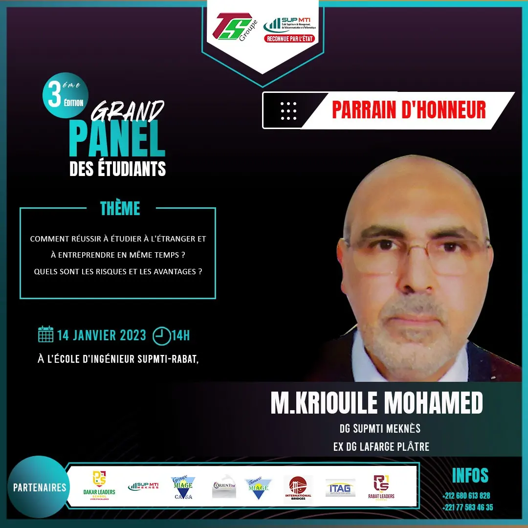M. KRIOUILE MOHAMED – DG Sup MTI Meknès